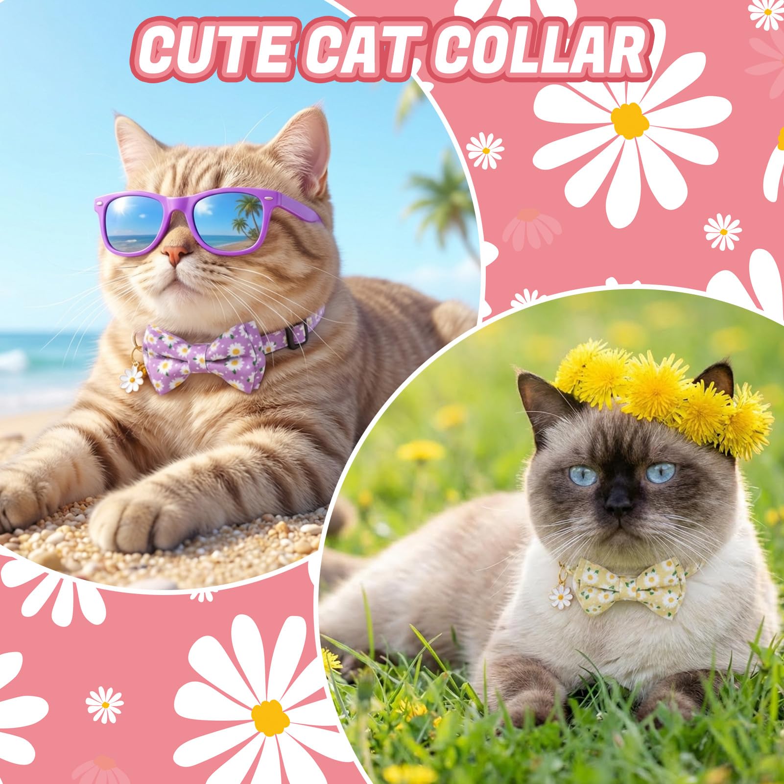 Guiqulai collar floral con lazo desmontable para diferentes estilos.