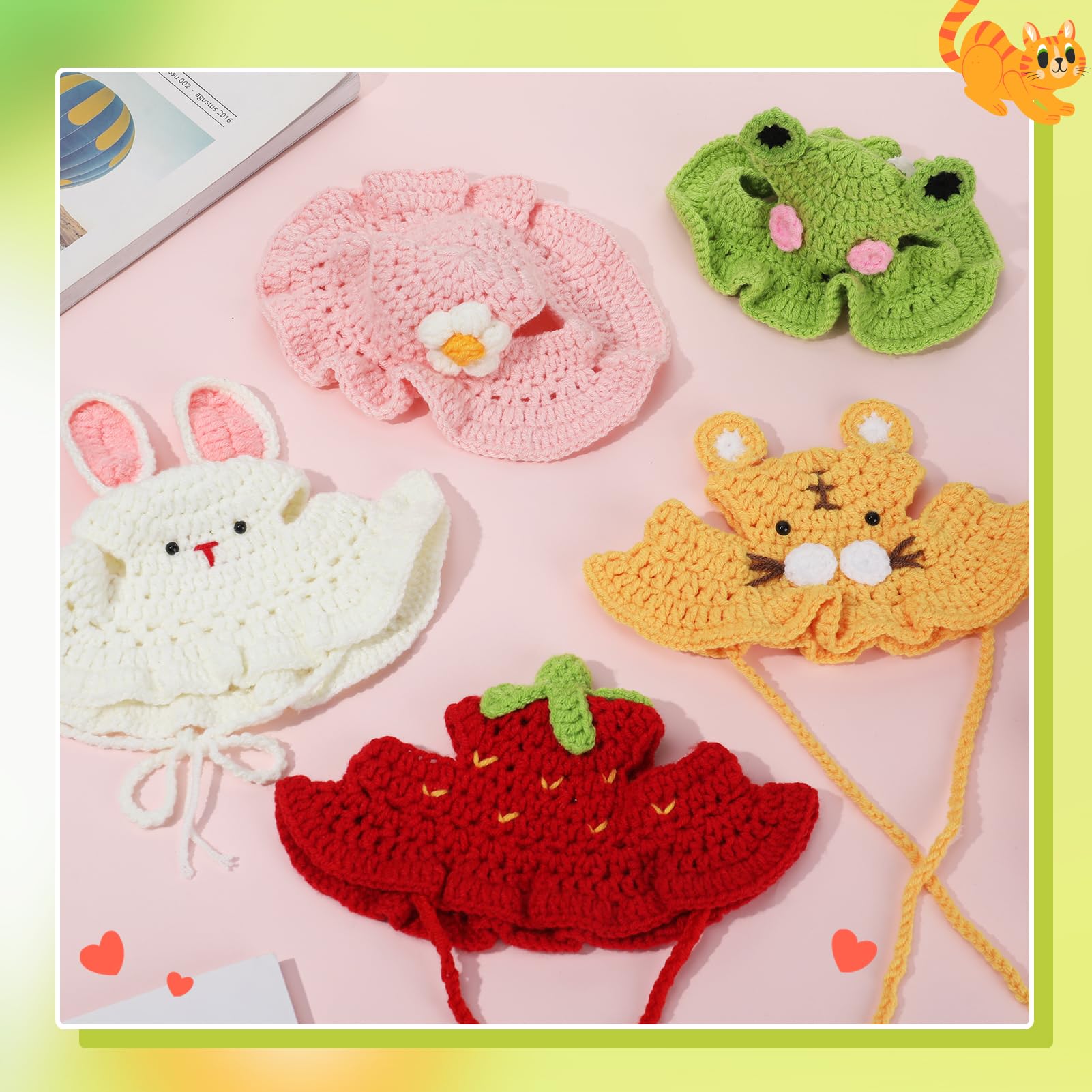Guiqulai gorra gato conejo, ajustable y estable para uso diario.