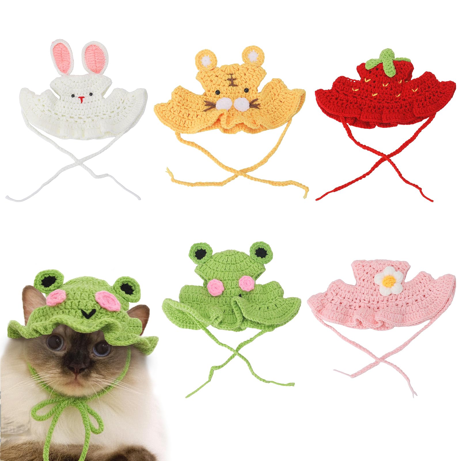 Guiqulai gorra gato rana, perfecto para fotos divertidas con mascotas.