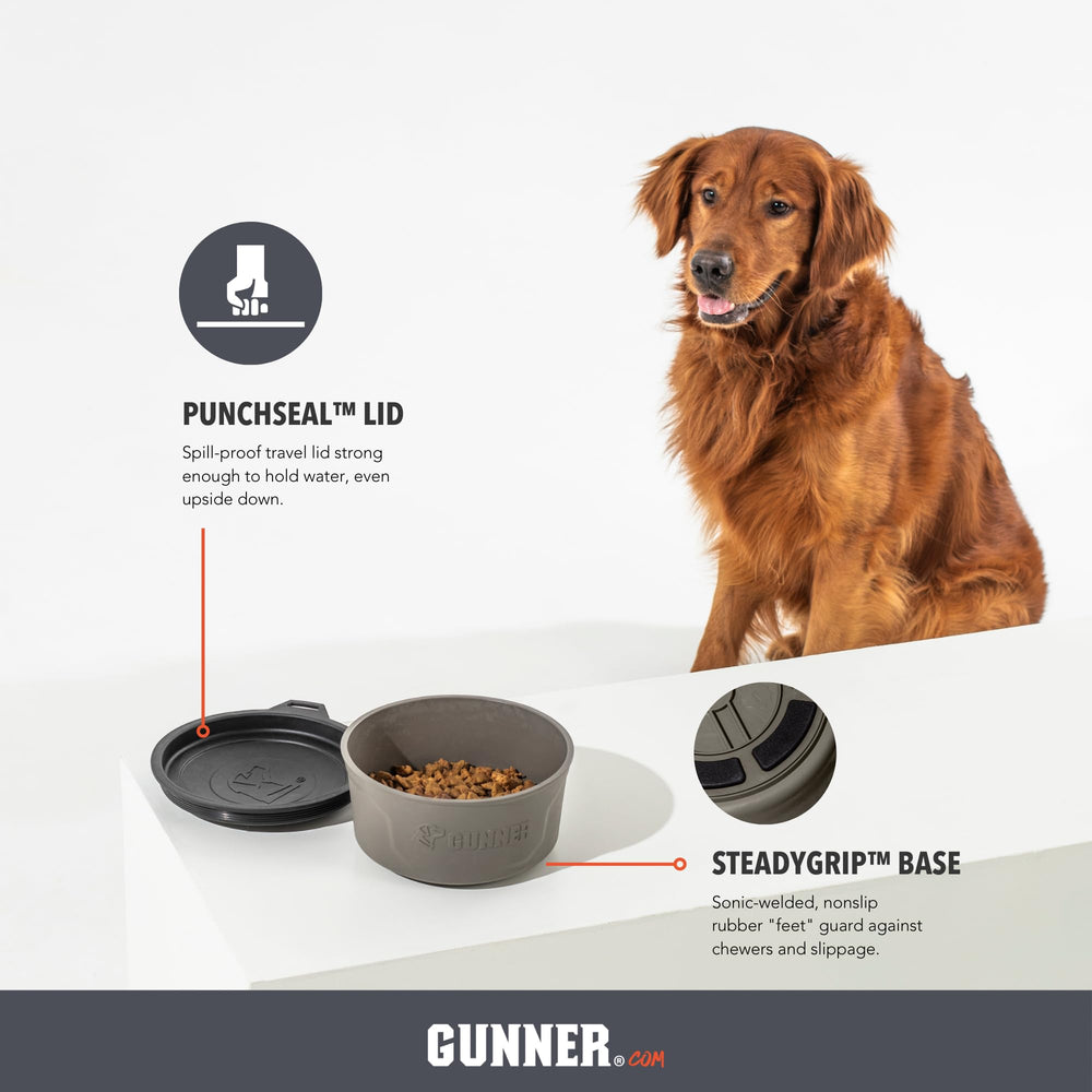 Capacidad de siete tazas para alimentar a tu perro en casa o en ruta
