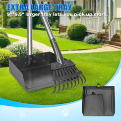 Mango largo ergonómico de 38 pulgadas de GUOOUG para recoger sin esfuerzo.