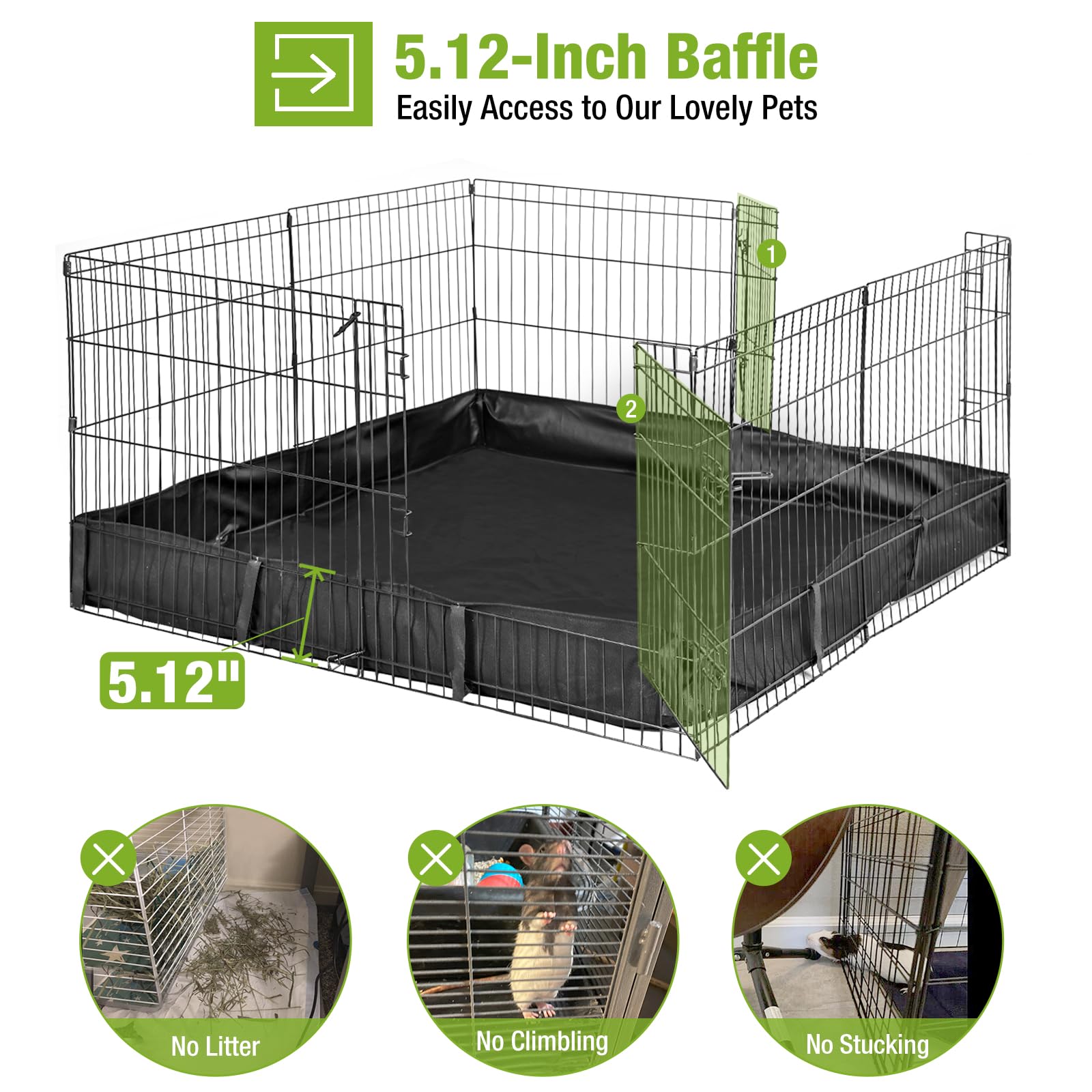 GUTINNEEN Playpen armado sin herramientas para montaje rápido