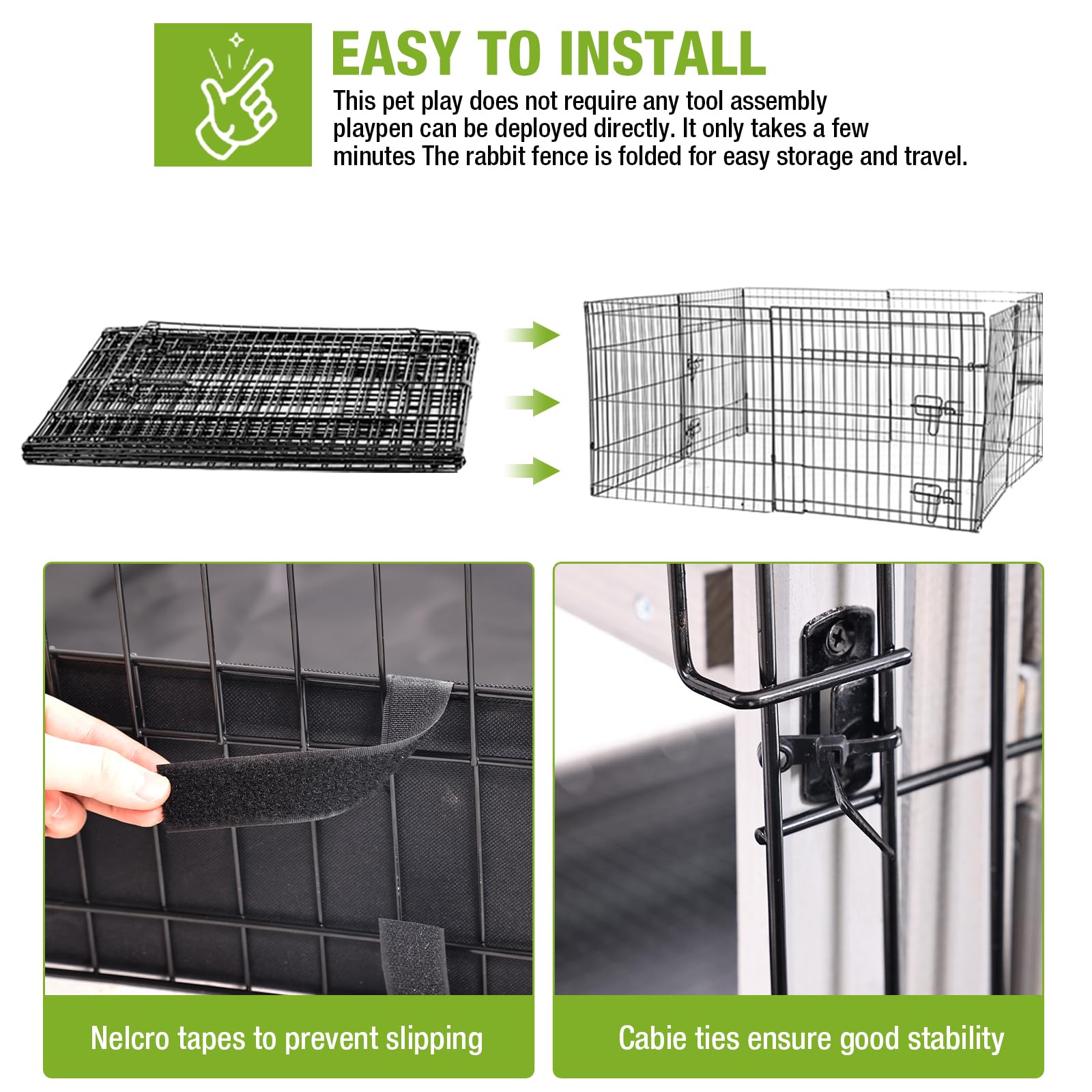 GUTINNEEN Playpen uso interior y exterior para juego libre
