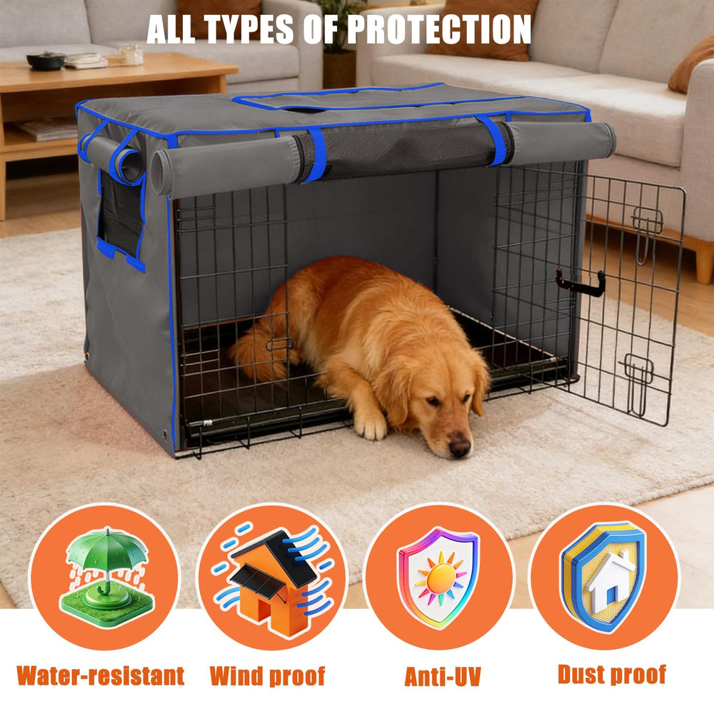 Guwamy cubierta-jaula-perro-impermeable protege contra salpicaduras y suciedad.