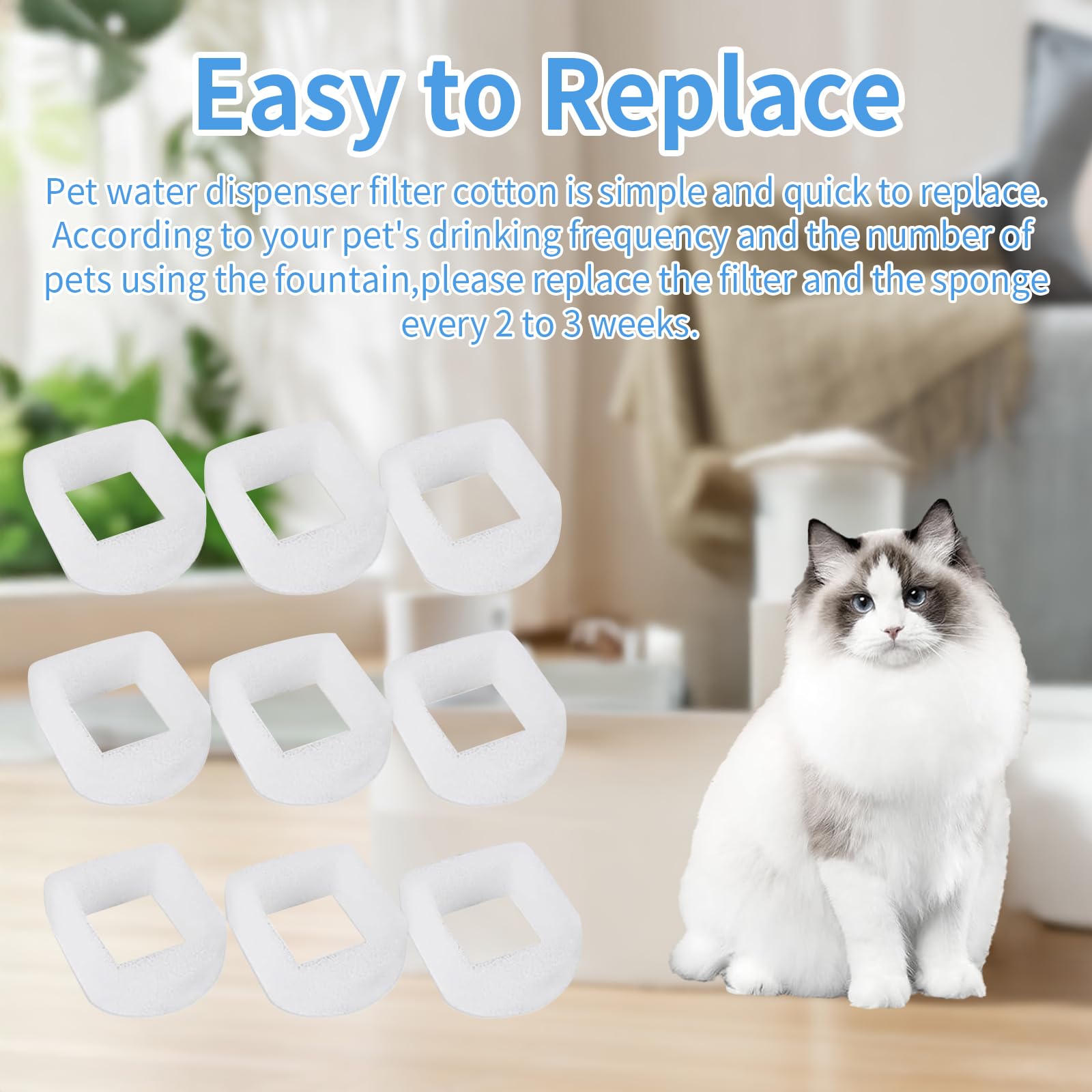 Agua limpia para gatos con bebederos compatibles Guxetans