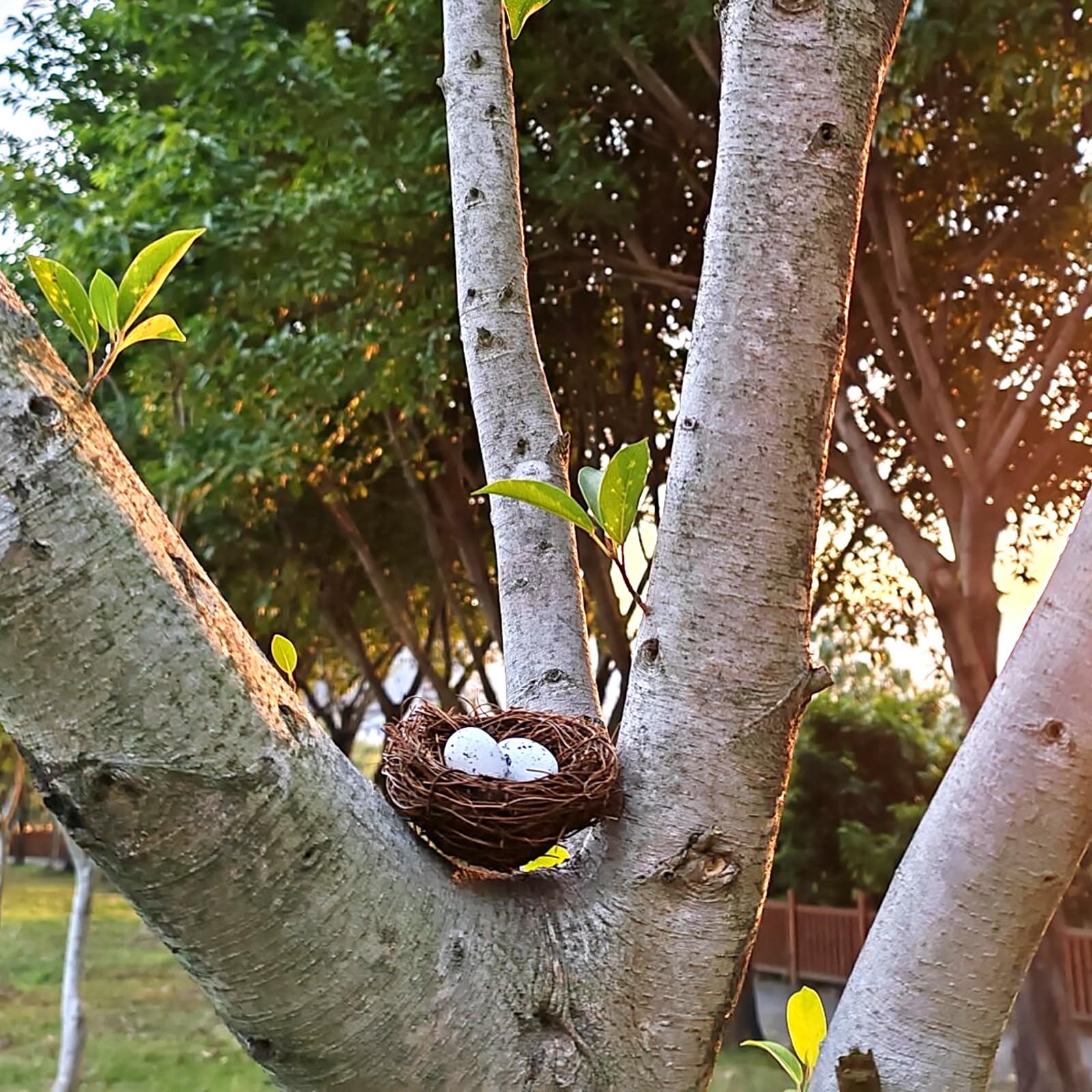 Decoración de Pascua con nidos y huevos GXXMEI