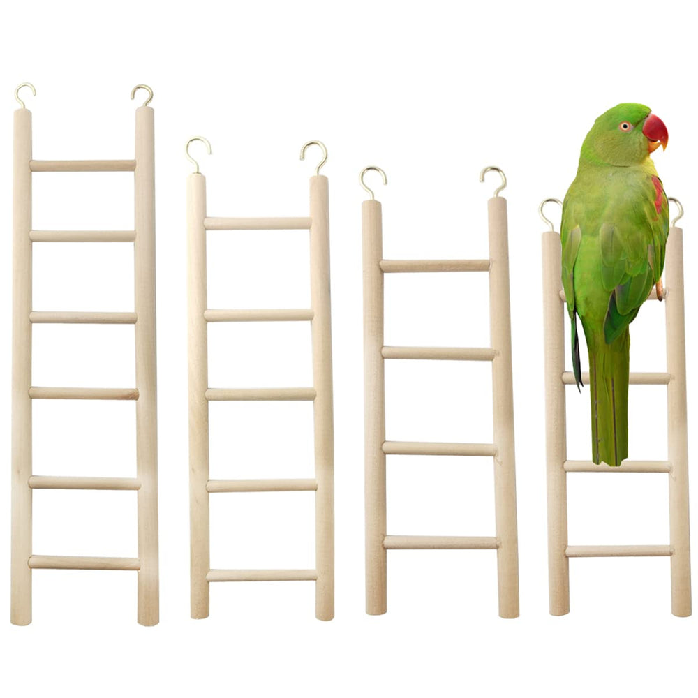 GXXMEI escalera de madera para aves, ideal para ejercicio diario en jaula.