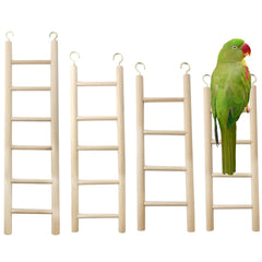 GXXMEI escalera de madera para aves, ideal para ejercicio diario en jaula.