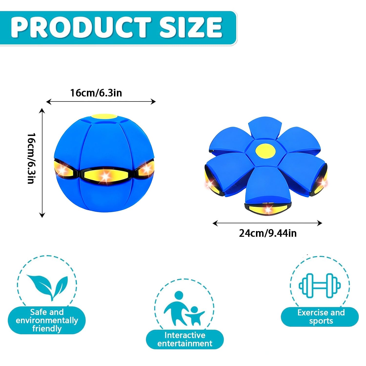Gyfimdo bola magica cambia colores para entretenimiento y visibilidad