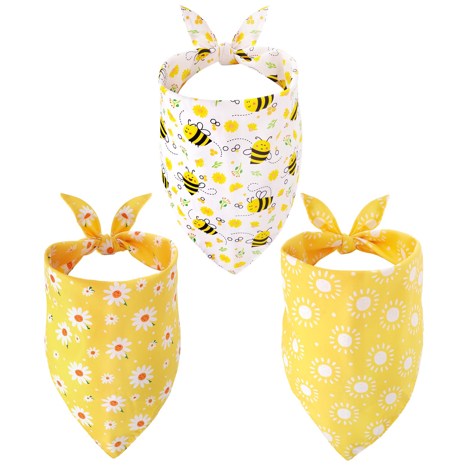 Bandanas Haakong para perros con abejas en primavera, cómodo y ligero para paseos