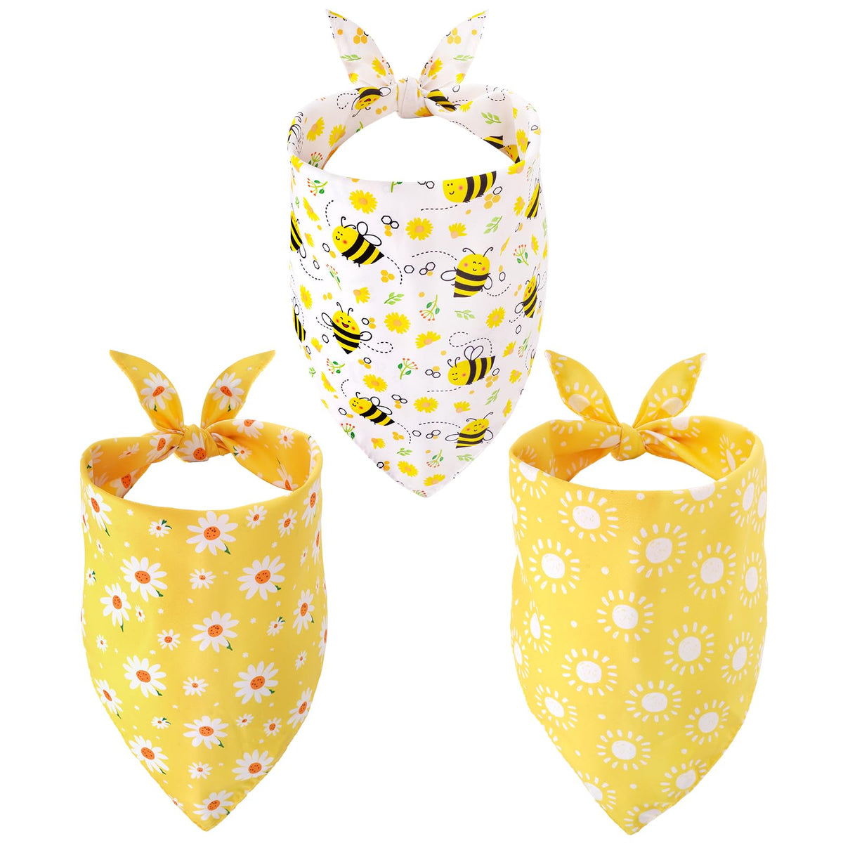 Bandanas Haakong para perros con abejas en primavera, cómodo y ligero para paseos