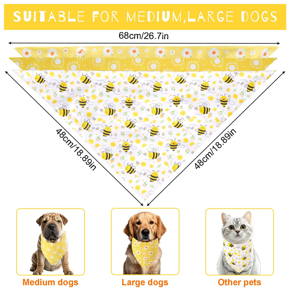Bandanas Haakong para perros con diseño solar, color y frescura para el día