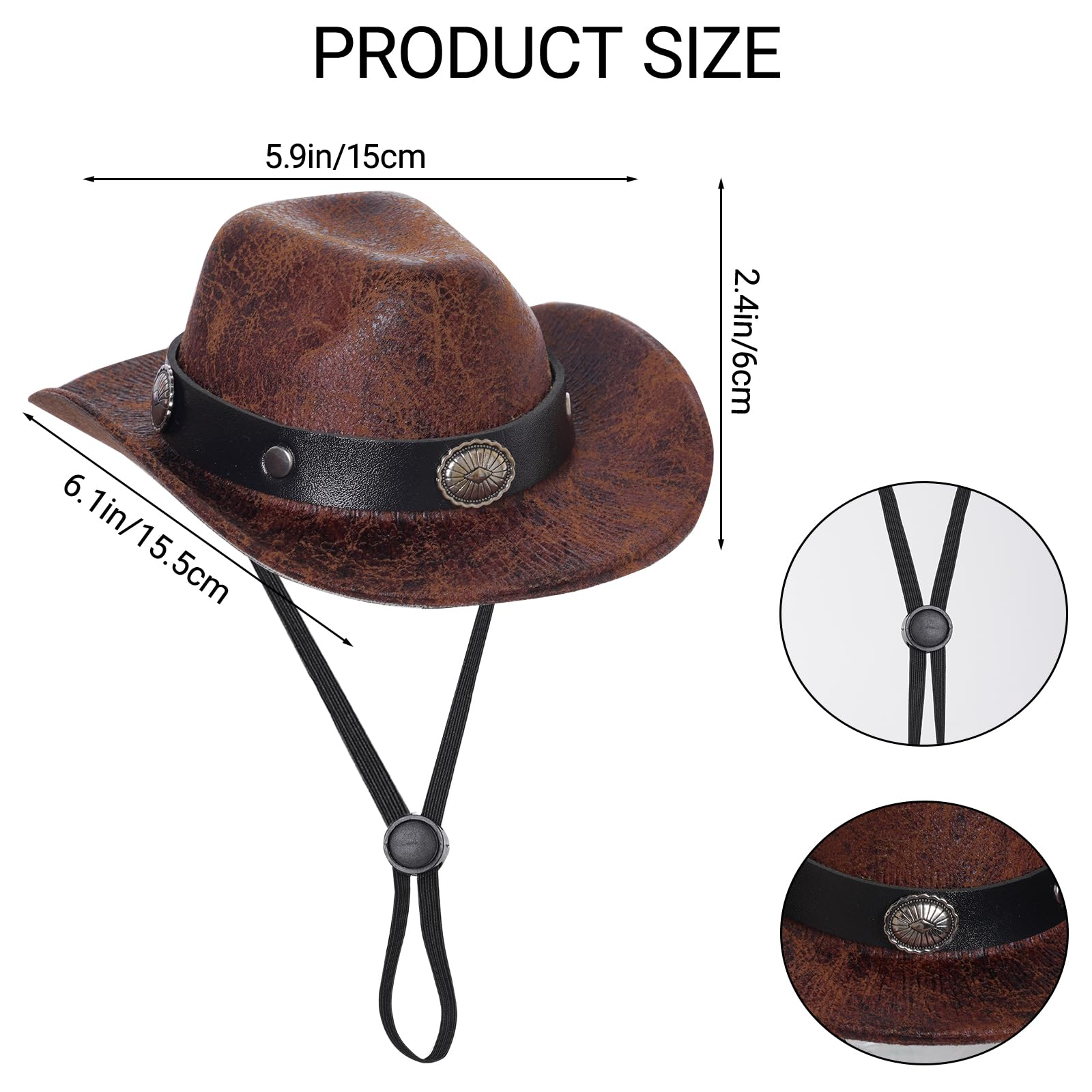 Gafas Haakong para mascota, estilo vaquero para fotos divertidas