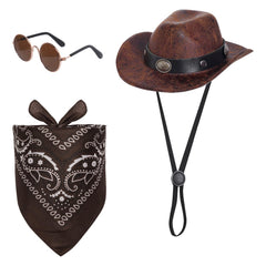 Sombrero vaquero Haakong para mascota, cómodo y ajustable
