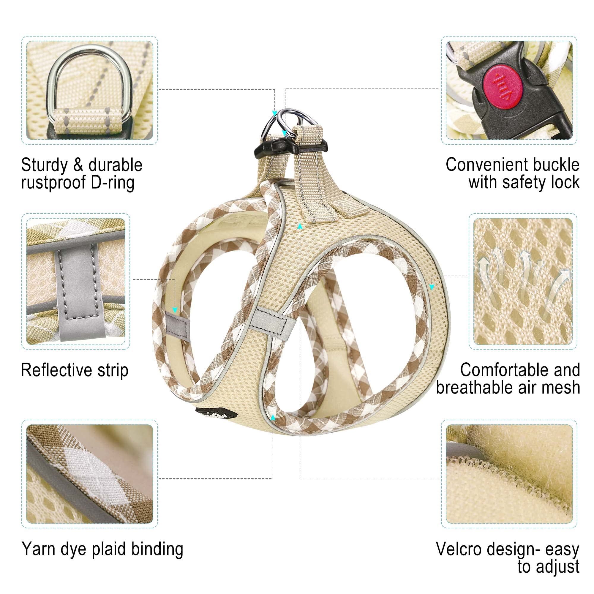 Harnais haapaw en mesh d’air – respirant pour chiens actifs.