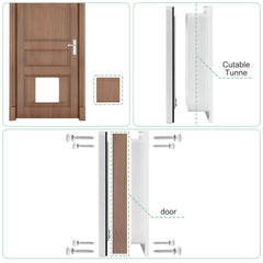 Kit de instalación de la puerta para gato Hachacha incluido para bricolaje.