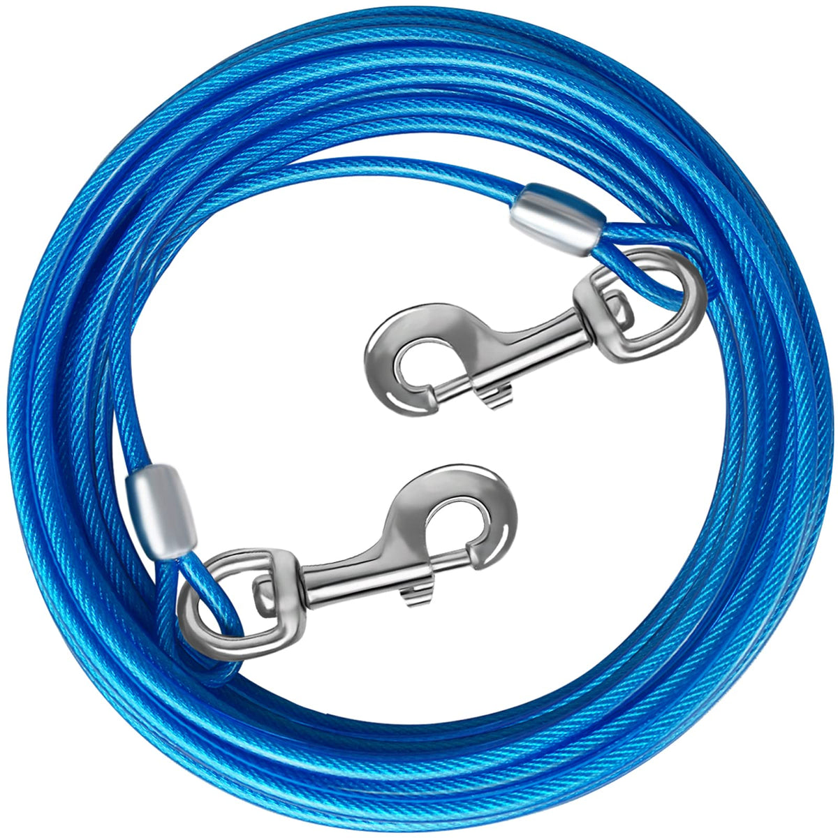 HaiYUAN cable de amarre para perro de 10 pies con ganchos giratorios para movilidad segura.