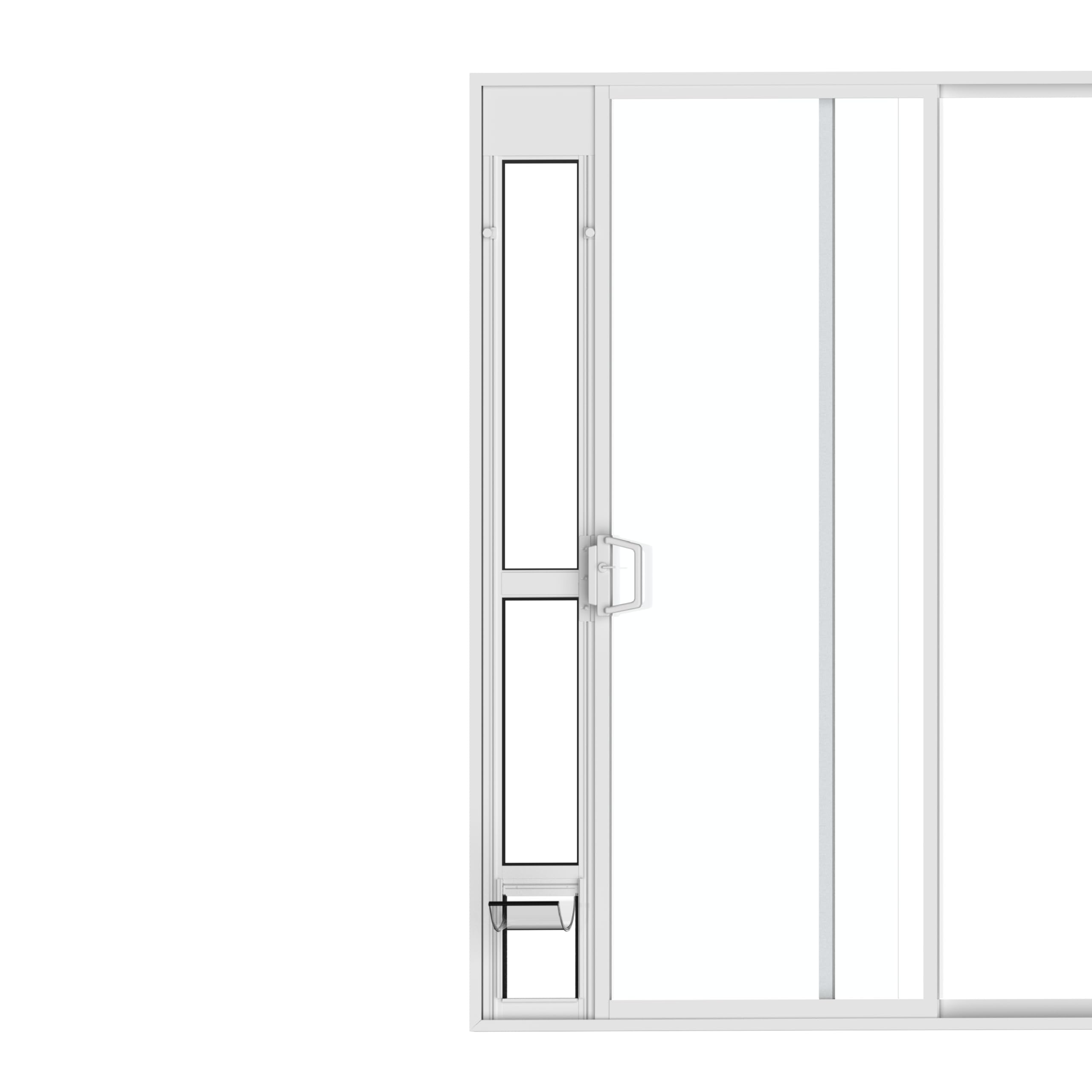 Hakuna Pets puerta de mascotas de vidrio para puertas corredizas con vista exterior clara