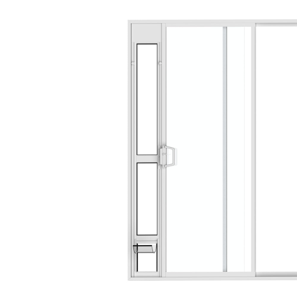 Hakuna Pets puerta de mascotas de vidrio para puertas corredizas con vista exterior clara
