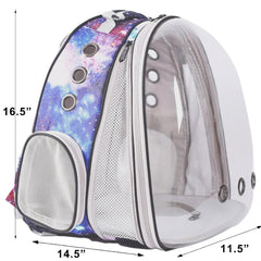 halinfer mochila gato arte impreso espacial: diseño único para paseos atractivos