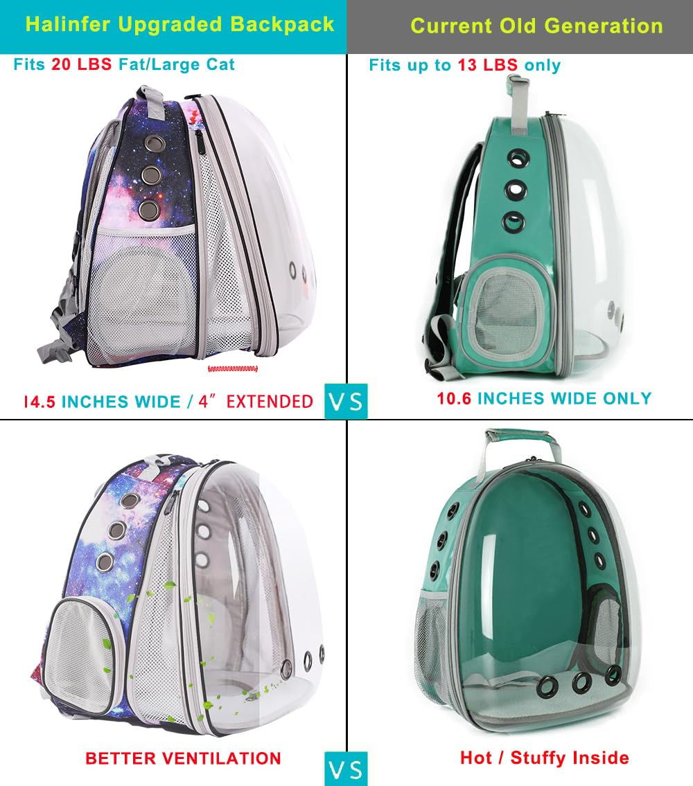 halinfer mochila mascota material resistente: protección ligera para mascotas durante viajes