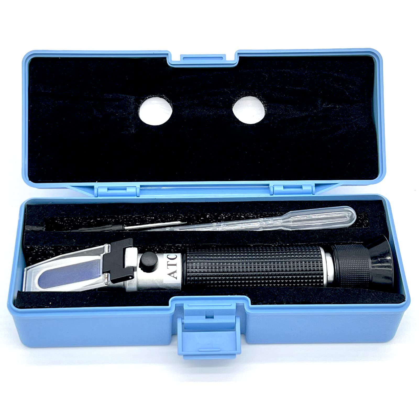 Cuerpo de aluminio y ABS resistente para uso prolongado.