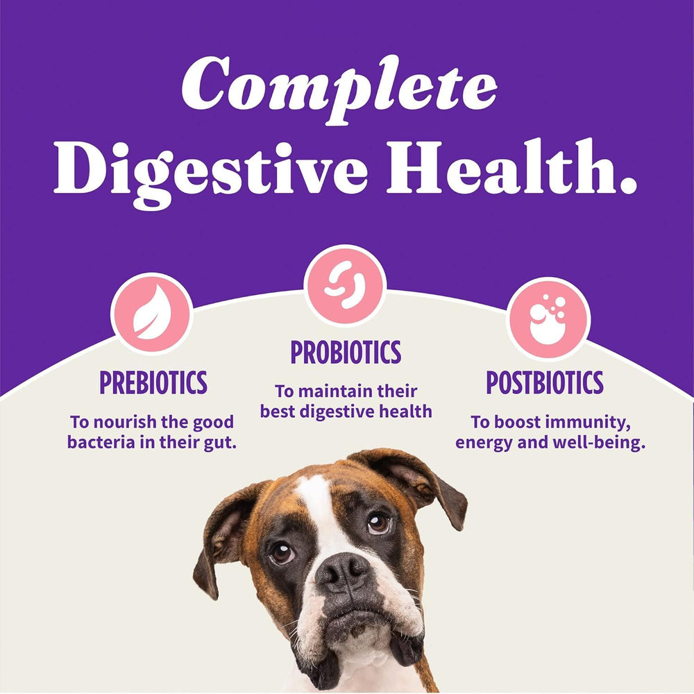 Halo Holistic, soporte digestivo e inmunológico para perros activos.