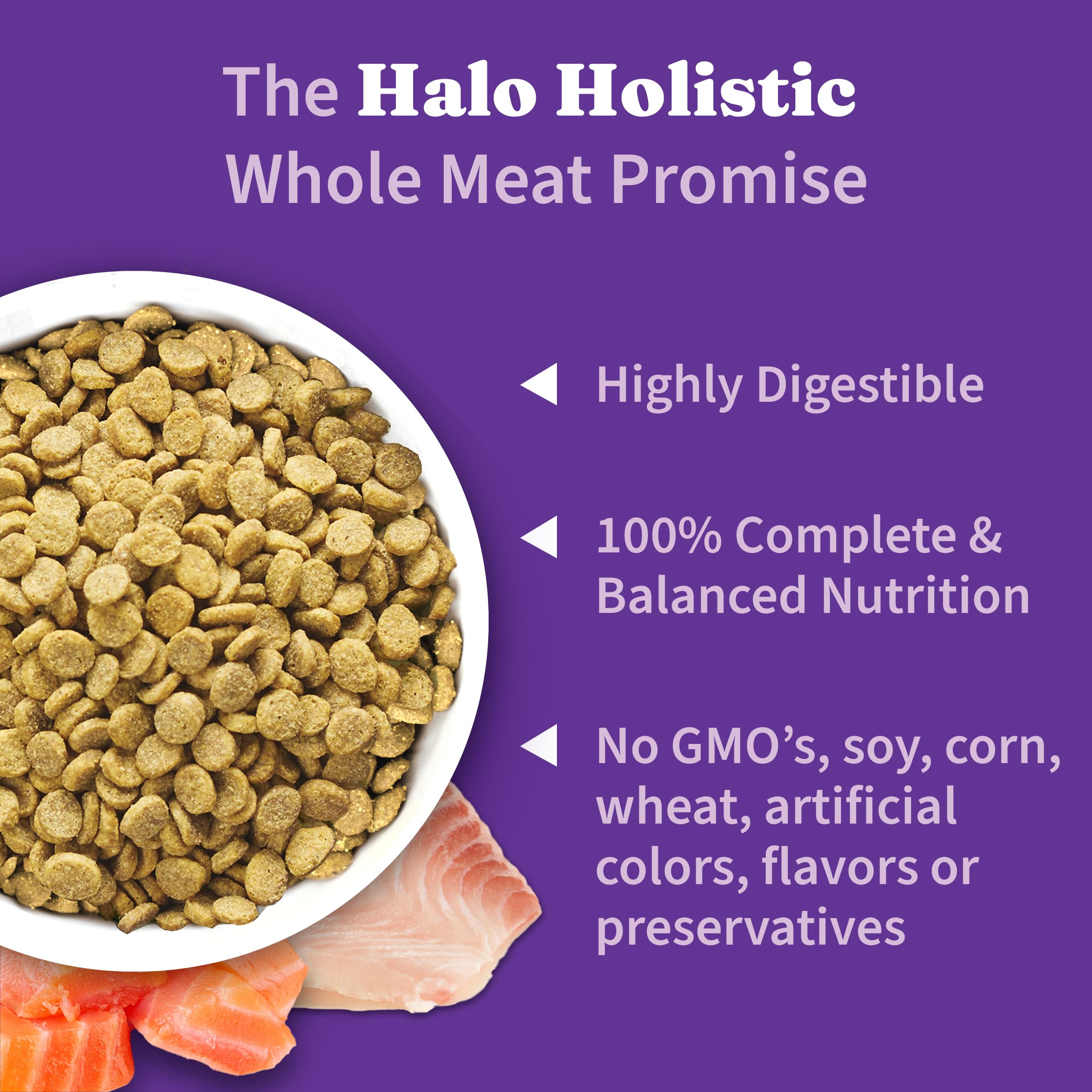 Receta sin cereales Halo Holistic para perros sensibles