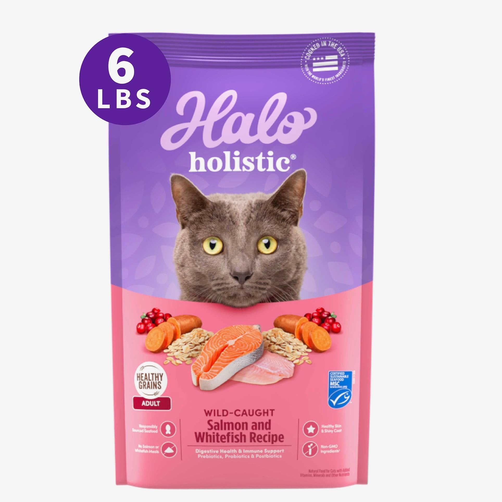Halo Holístico croquetas frente, muestra la presentación del producto en empaque