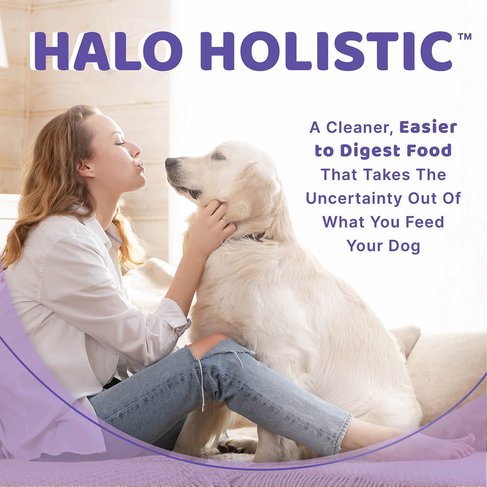 Halo Healthy Grains ingredientes naturales sin subproductos para perros adultos.