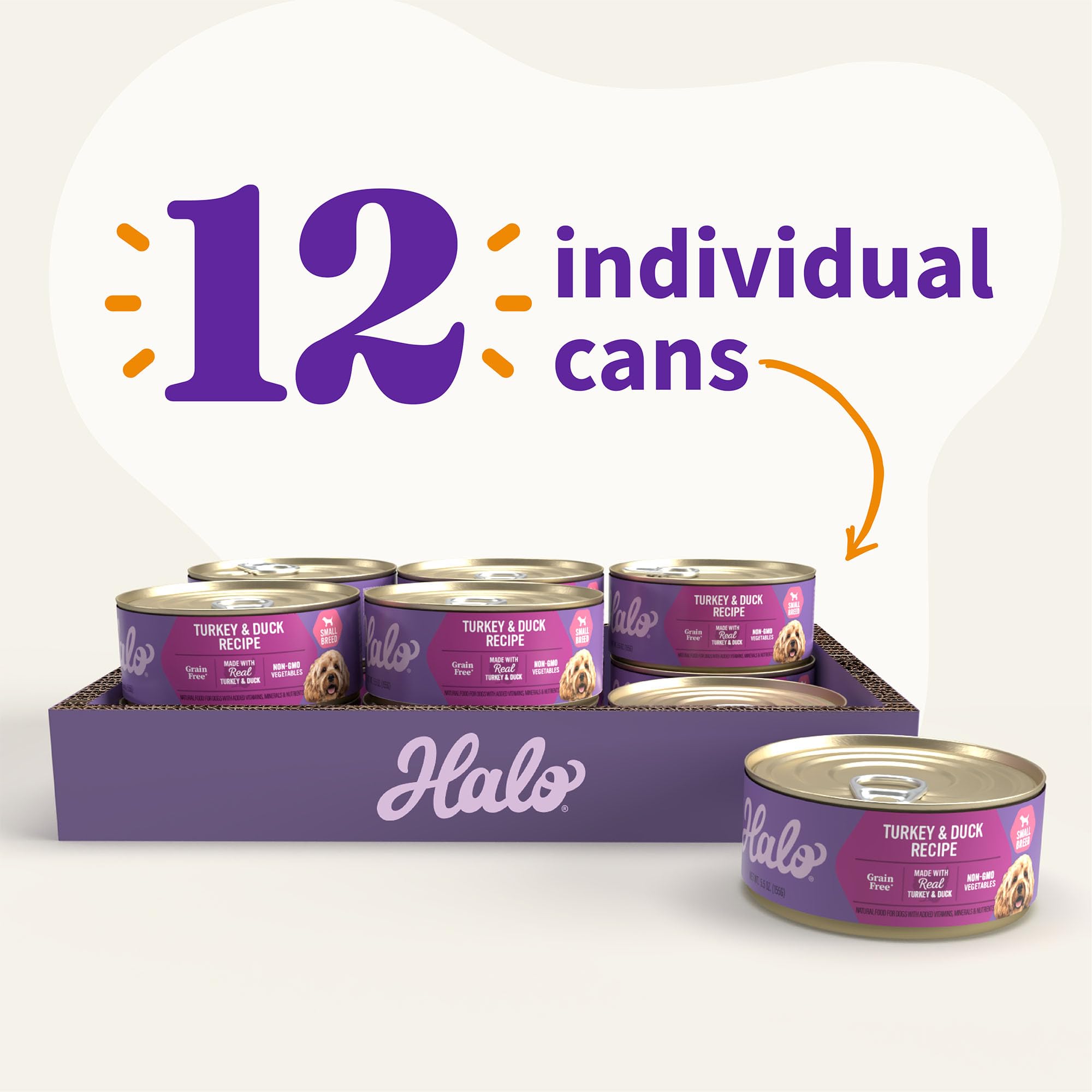 Halo pack de 12 latas para una rutina diaria cómoda.