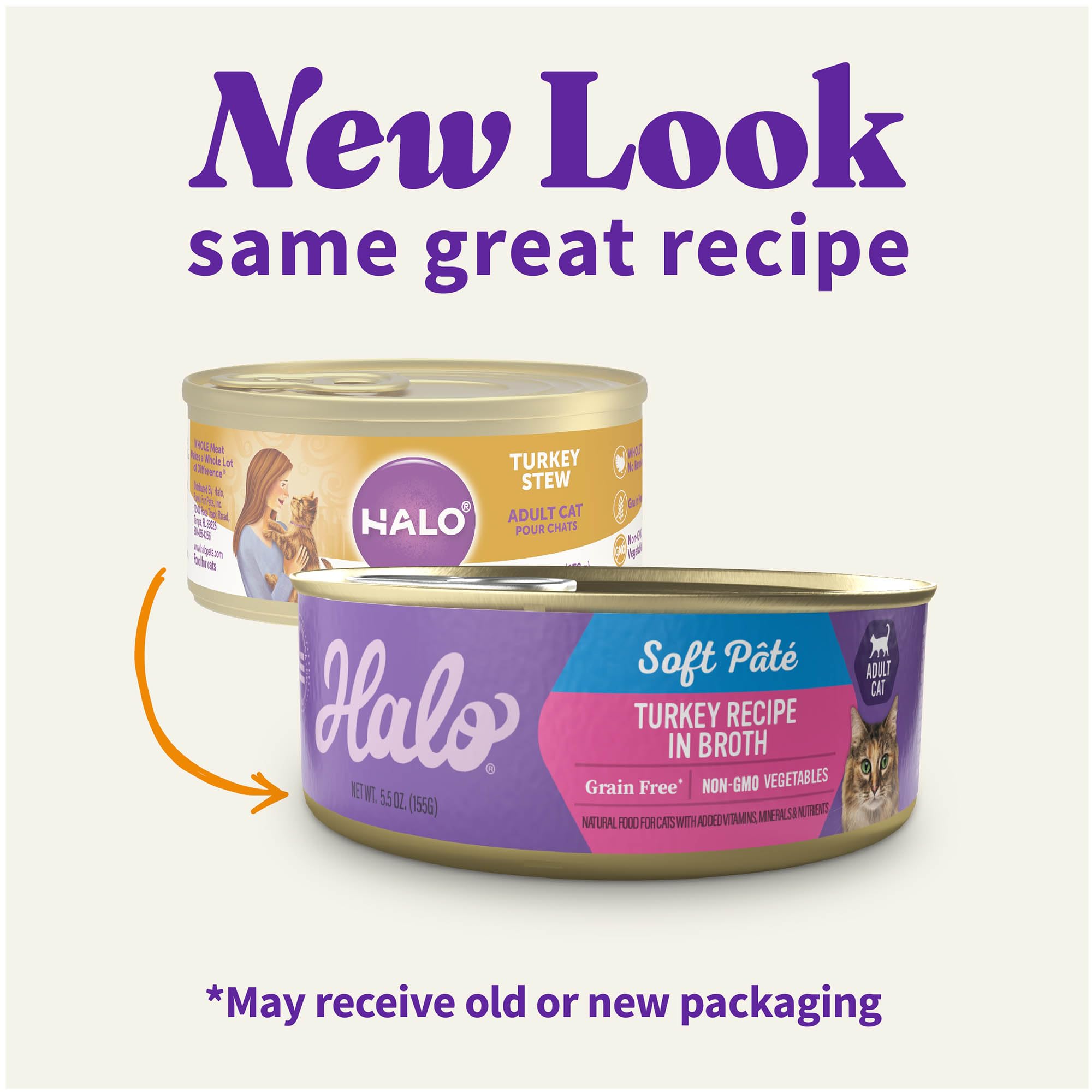 Halo pate suave para gatos: textura sedosa y fácil de mezclar con su comida.