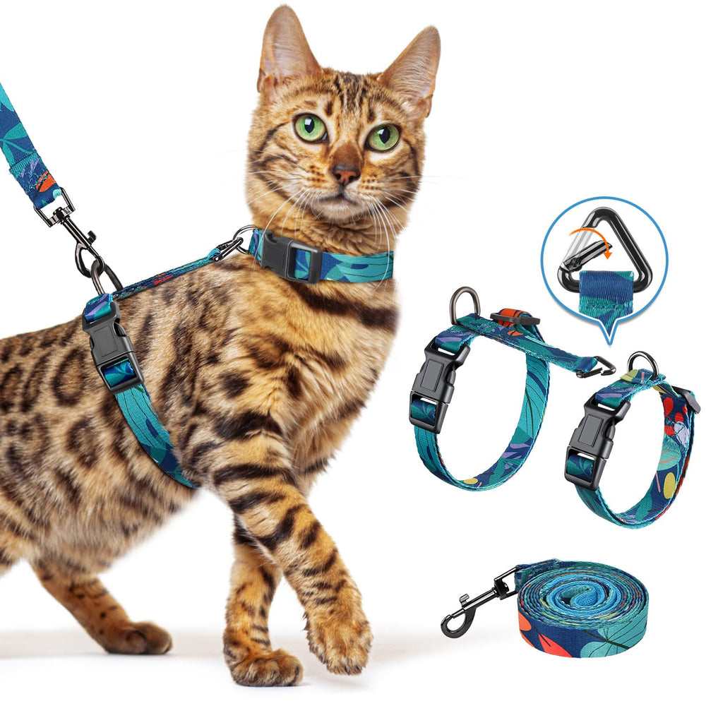 Halypet arnés gato 3 en 1, cómodo y ajustable para paseos diarios.