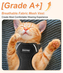 Halypet arnés de gato con ajuste en tres tallas para un encaje perfecto.