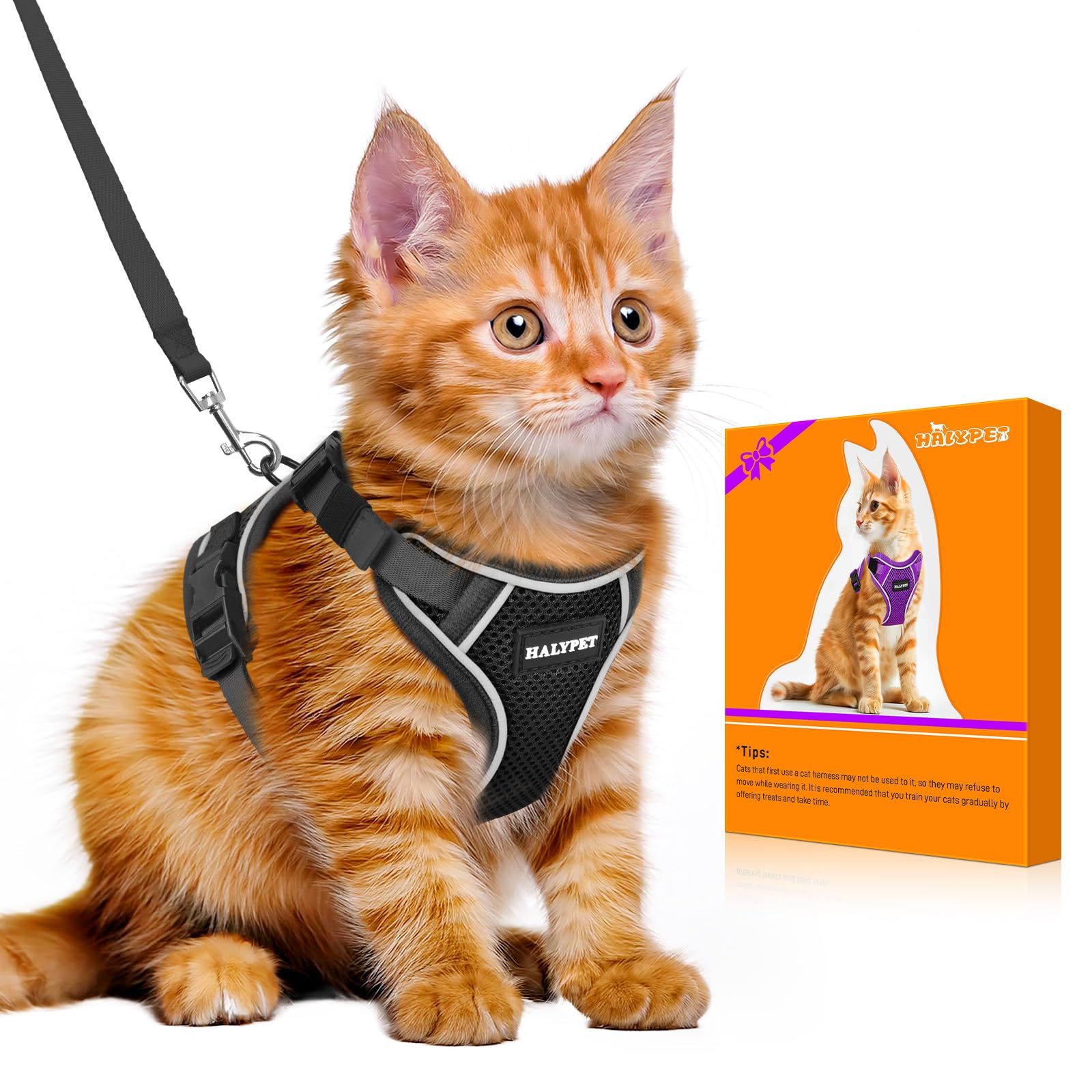 Arnés Halypet H600 Pro para gato, diseño a prueba de escape para mayor seguridad