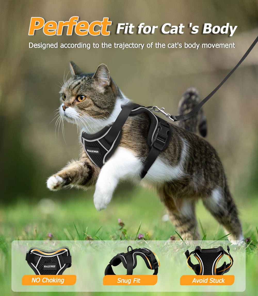 Tejido resistente y transpirable mantiene al gato cómodo.