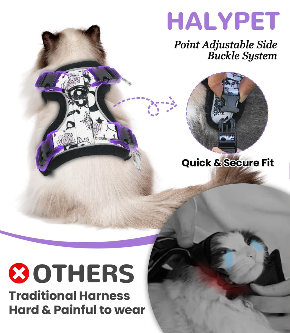 Kit Halypet de paseo para gatos, ideal para entrenamiento y viajes.