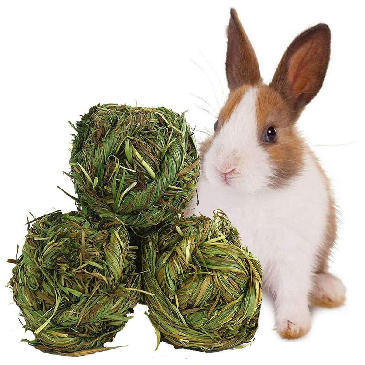 Bola de masticación Hamiledyi de heno de timoteo para conejos, juego y exploración.