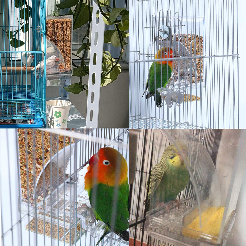 Hamiledyi contenedor de alimentos para aves transparente permite rellenar sin desmontar.