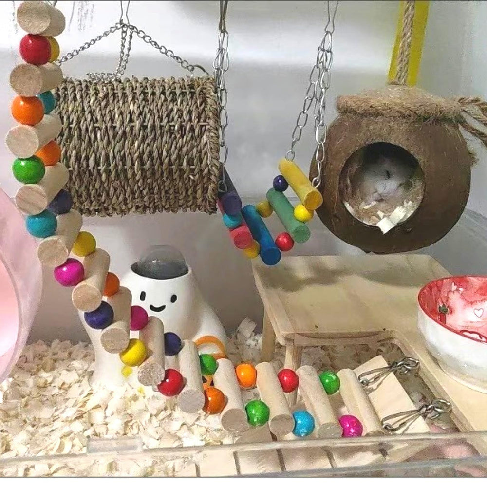 Hamiledyi diseño DIY colorido, personaliza la jaula de tu mascota