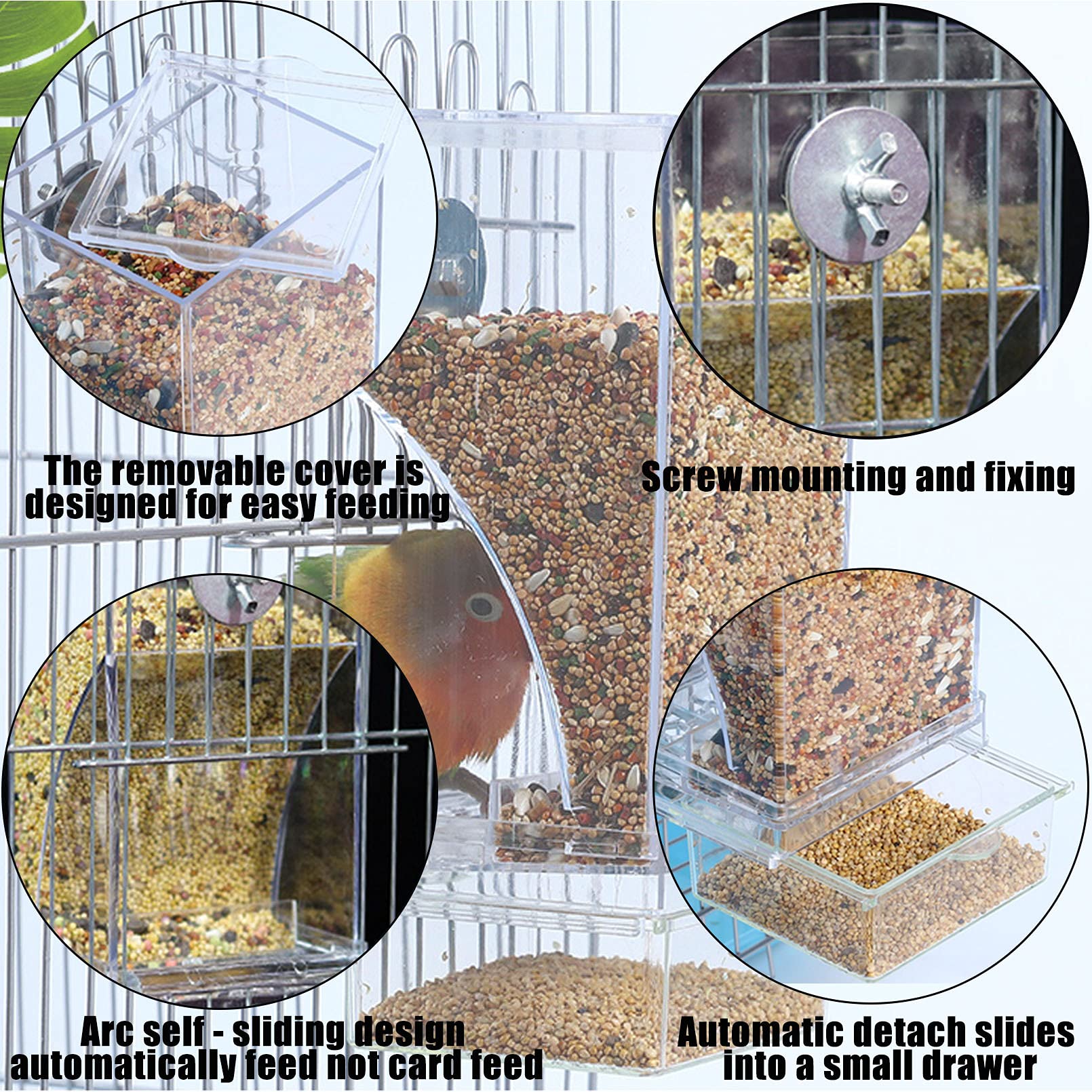 Hamiledyi dispensador automatico para aves evita atascos y mantiene la alimentación.