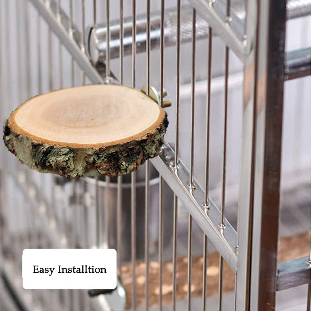 Hamiledyi percha natural para jaula, diseño en forma de rama para ejercicio.