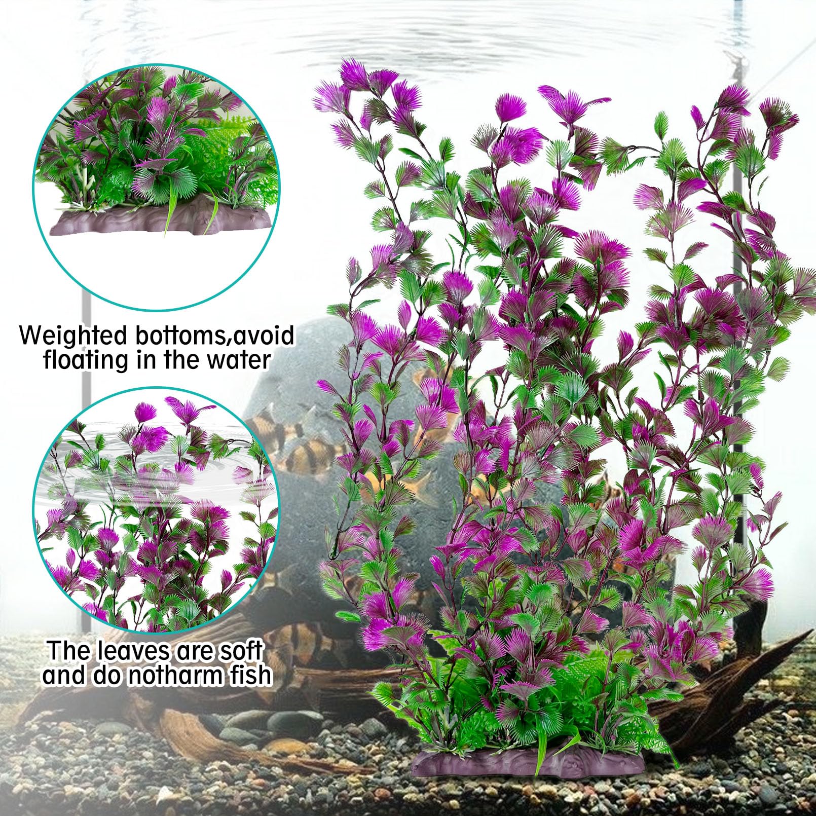 Hamiledyi planta acuario en dos piezas para decoraciones amplias y dinámicas.