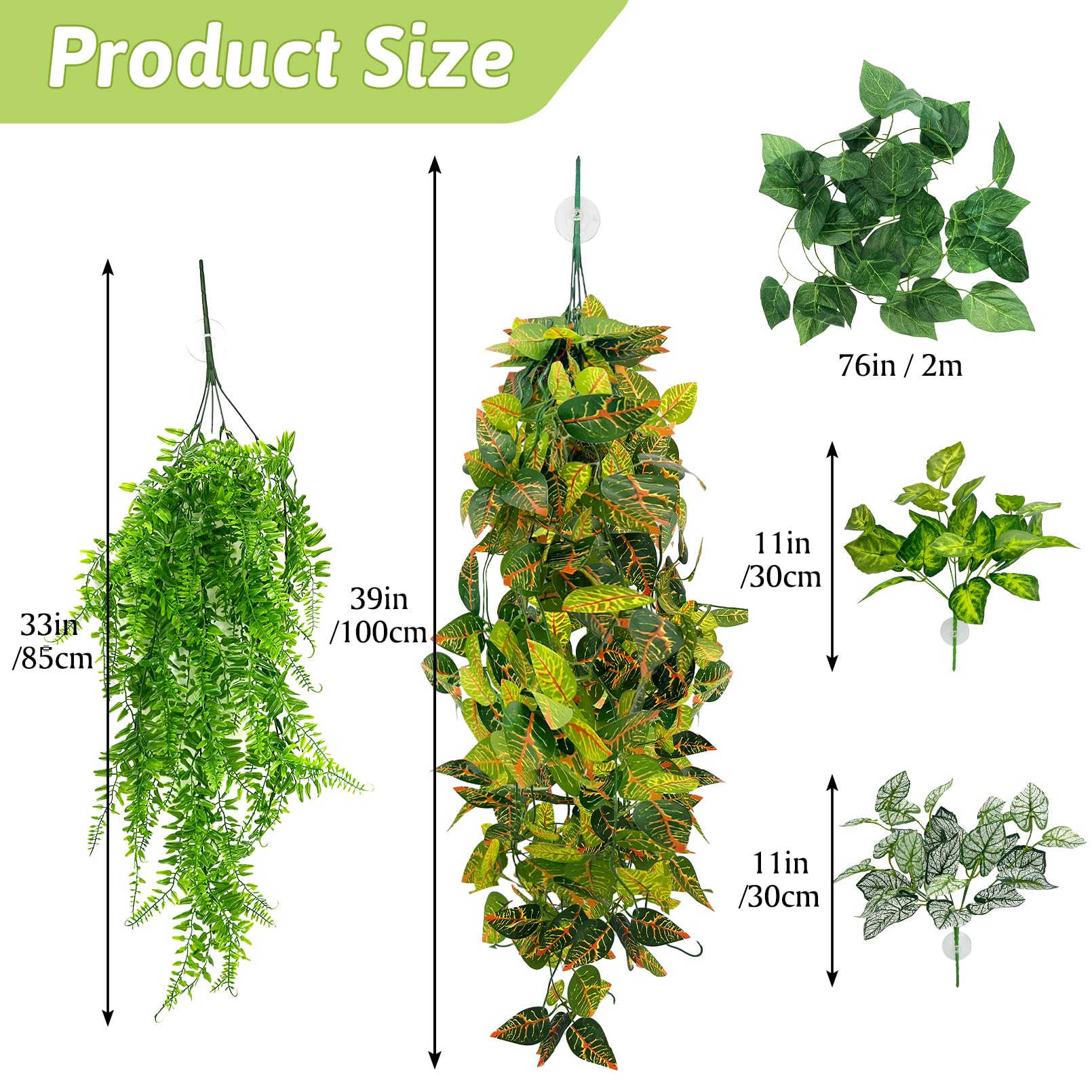 Hamiledyi plantas terrario: hojas grandes estilo B, decoración realista