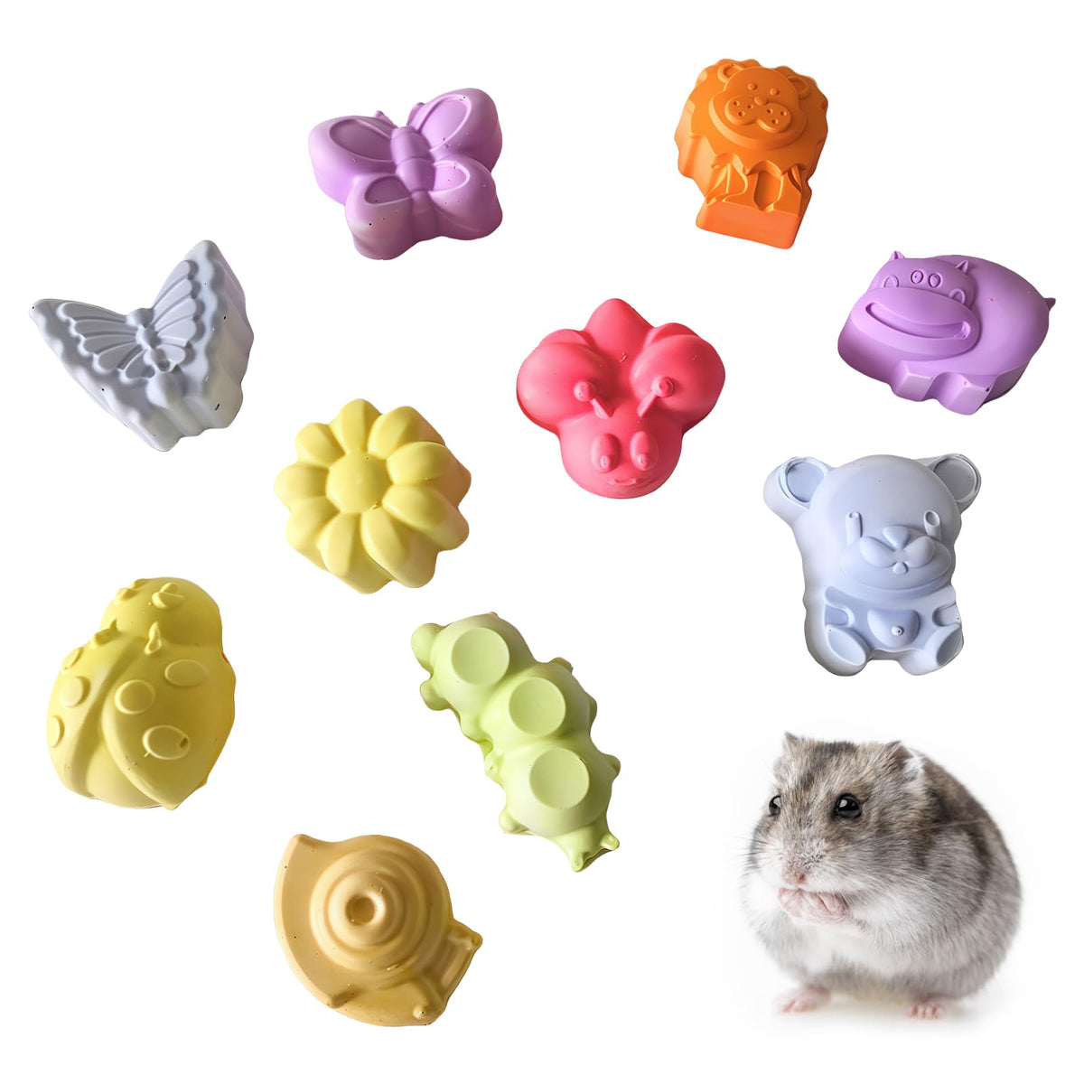 Hamiledyi set de diez piedras lava dientes, ideal para desgaste dental natural en roedores