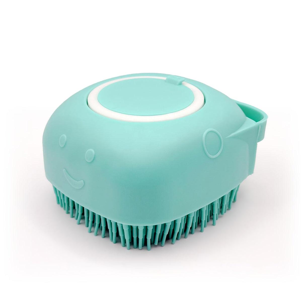 HamInWay cepillo de baño para perros con dispensador, limpieza suave y masaje relajante