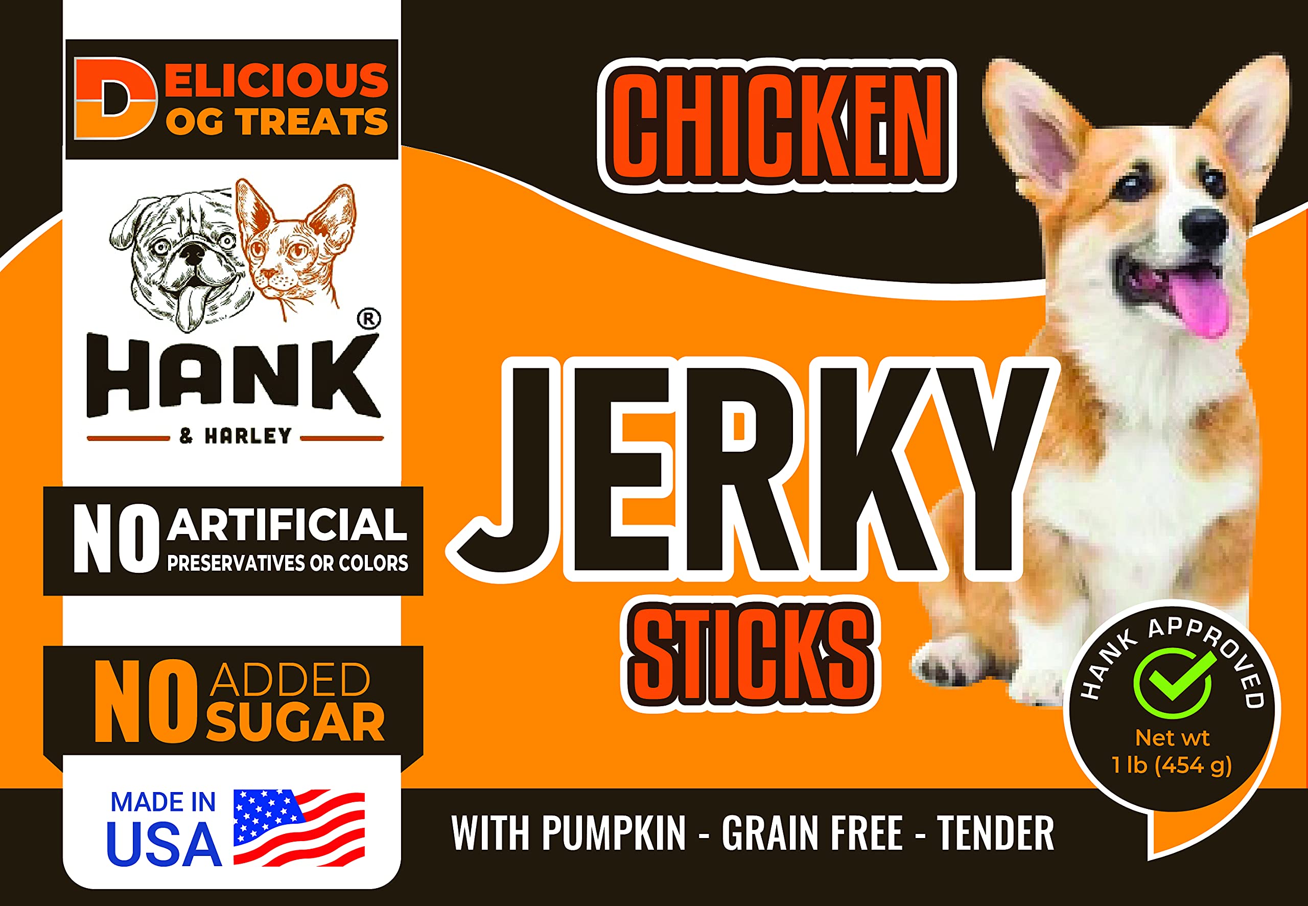 Hank & Harley sin granos, apto para dietas sensibles.