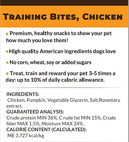 Hank & Harley Training Bites calabaza, sabor natural para premiar