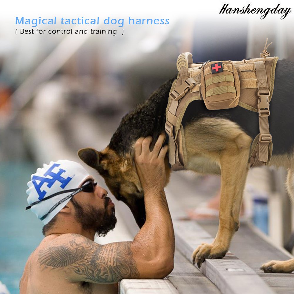 Hanshengday arnés MOLLE en los costados, permite añadir bolsos y equipo.