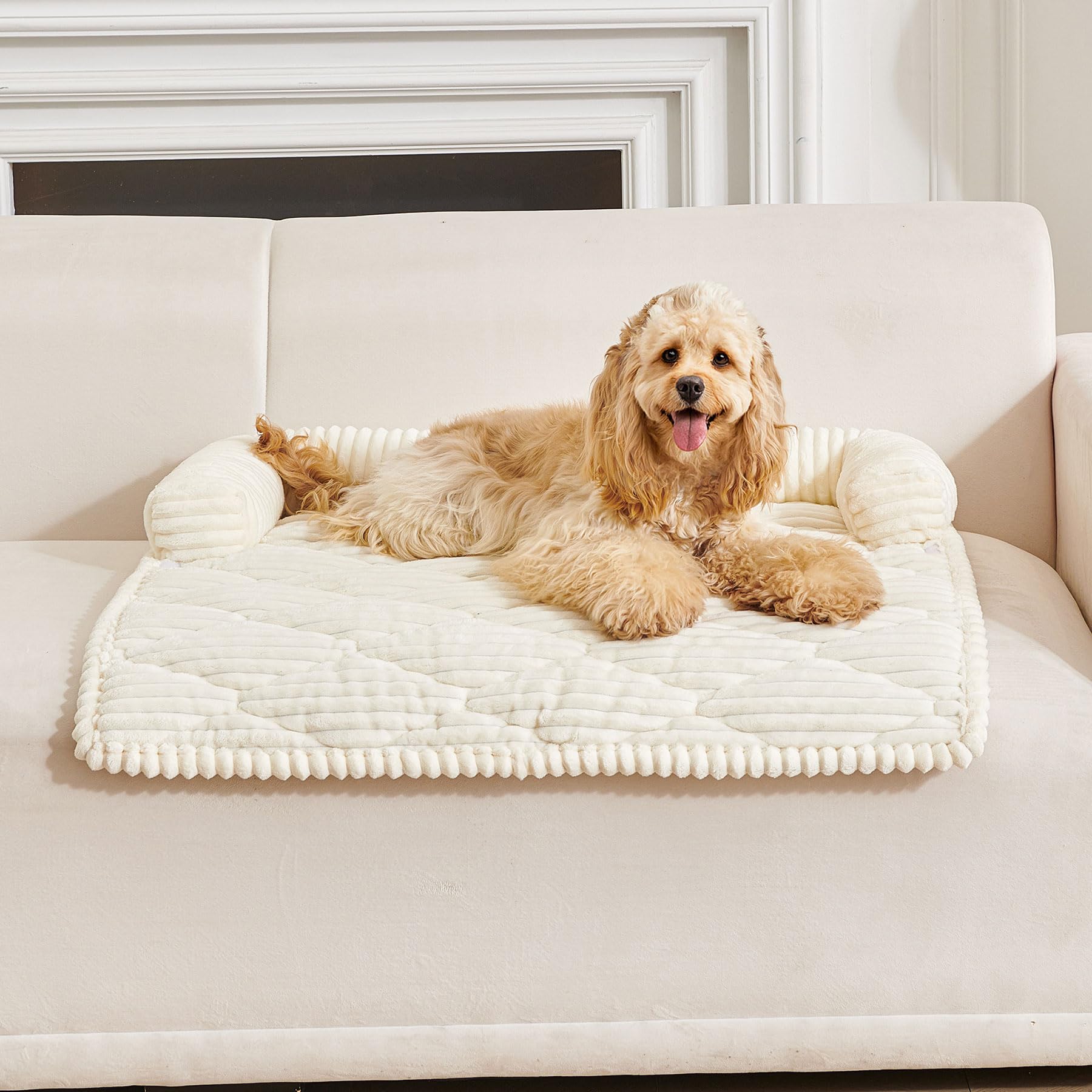 Cama para perro grande HAOMAIJIA con base antideslizante que mantiene el perro estable.